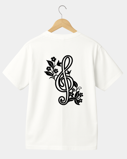 Flower treble clef  Unisex  t-shirt