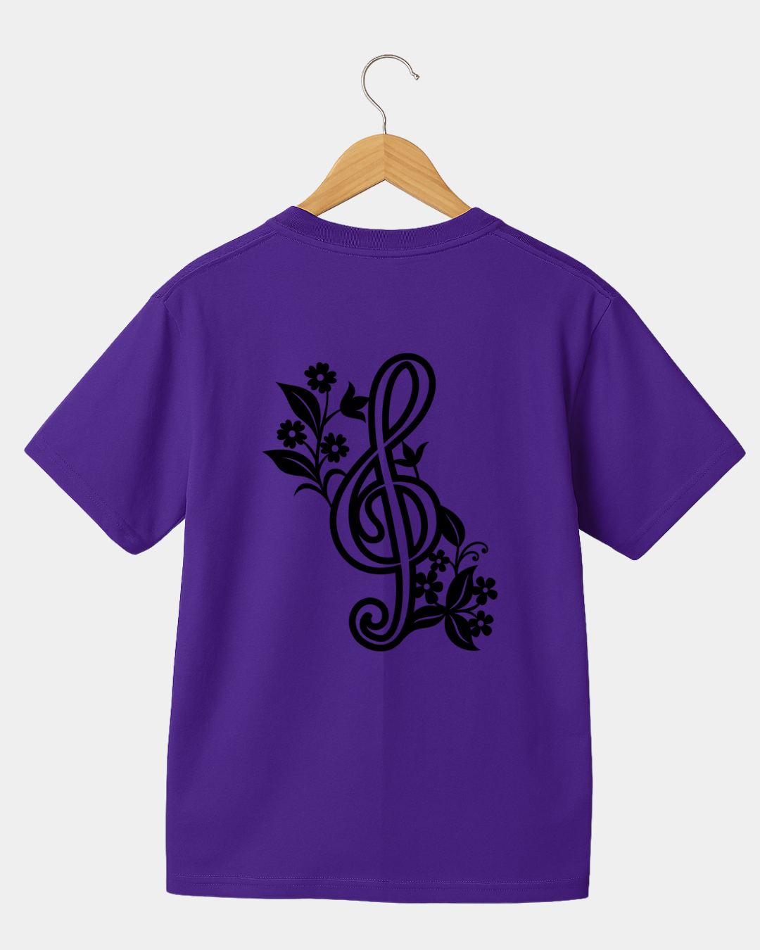 Flower treble clef  Unisex  t-shirt
