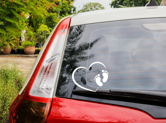Baby food heart passenger decal, door decal, window decal. Car Decal