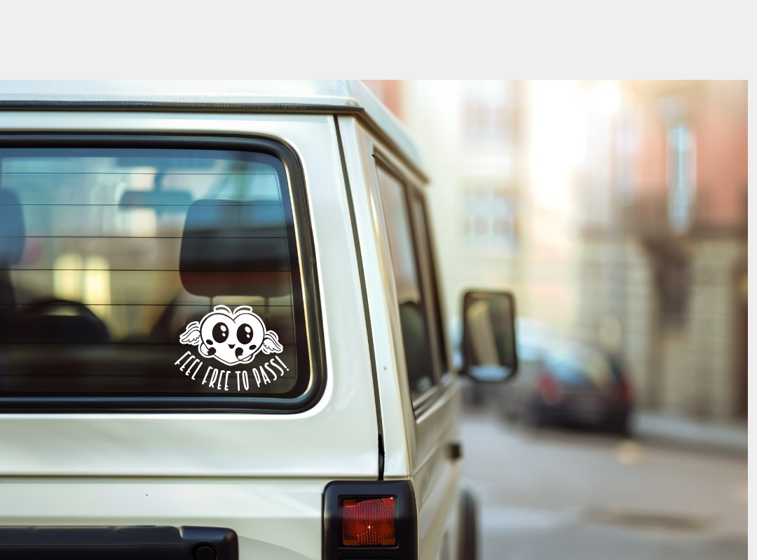 Slow Down. passenger decal, door decal, window decal. Car Decal